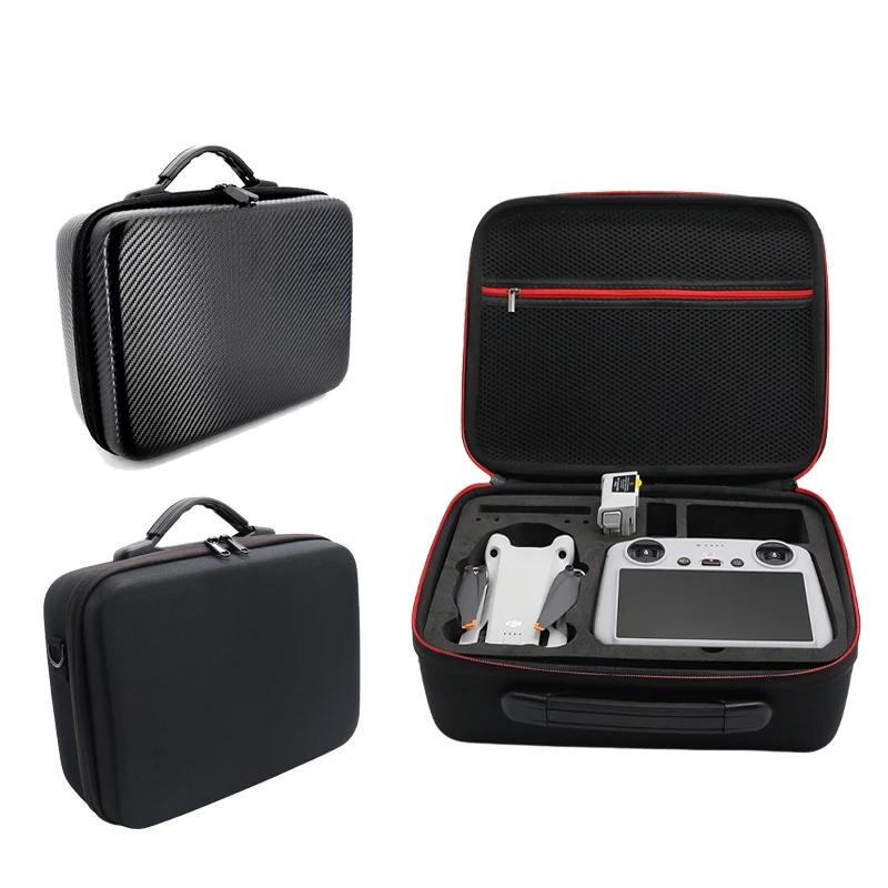 Bolsa De Almacenamiento Per Dji Mini 3 Pro Storage Bag Custodia Per Il Trasporto Portatile Drone Handbag Pu Combo Bag Fast Drop Shipping