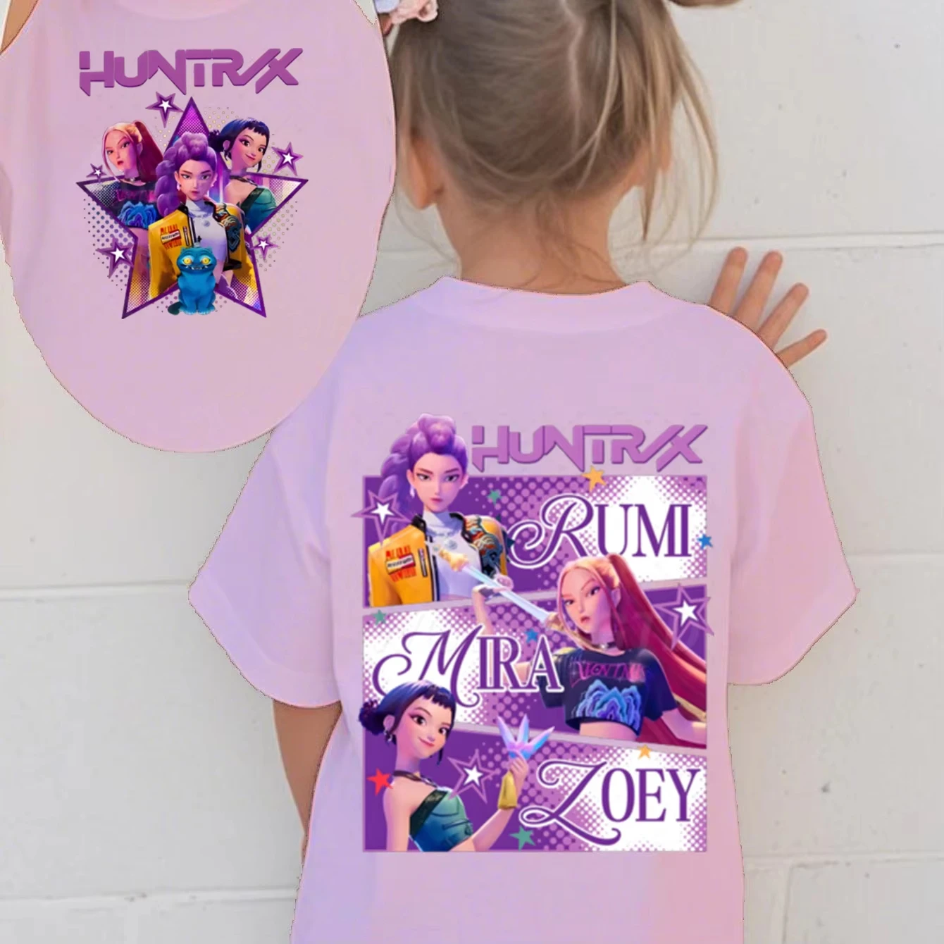 Kpop Demon Hunters Print Grafik T-Shirt Sommer Kinderkleidung 2025 Film T-Shirt Mädchen Jungen Kurzarm Tops Bequemes T-Shirt