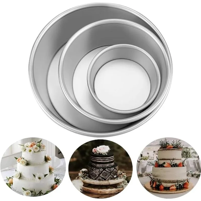 

Cake Pan Nonstick 4 Inch Round Pastry Tin Stainless Steel Bread Baking Utensil Reusable Heavy Duty Dessert Pan Heat Resistant