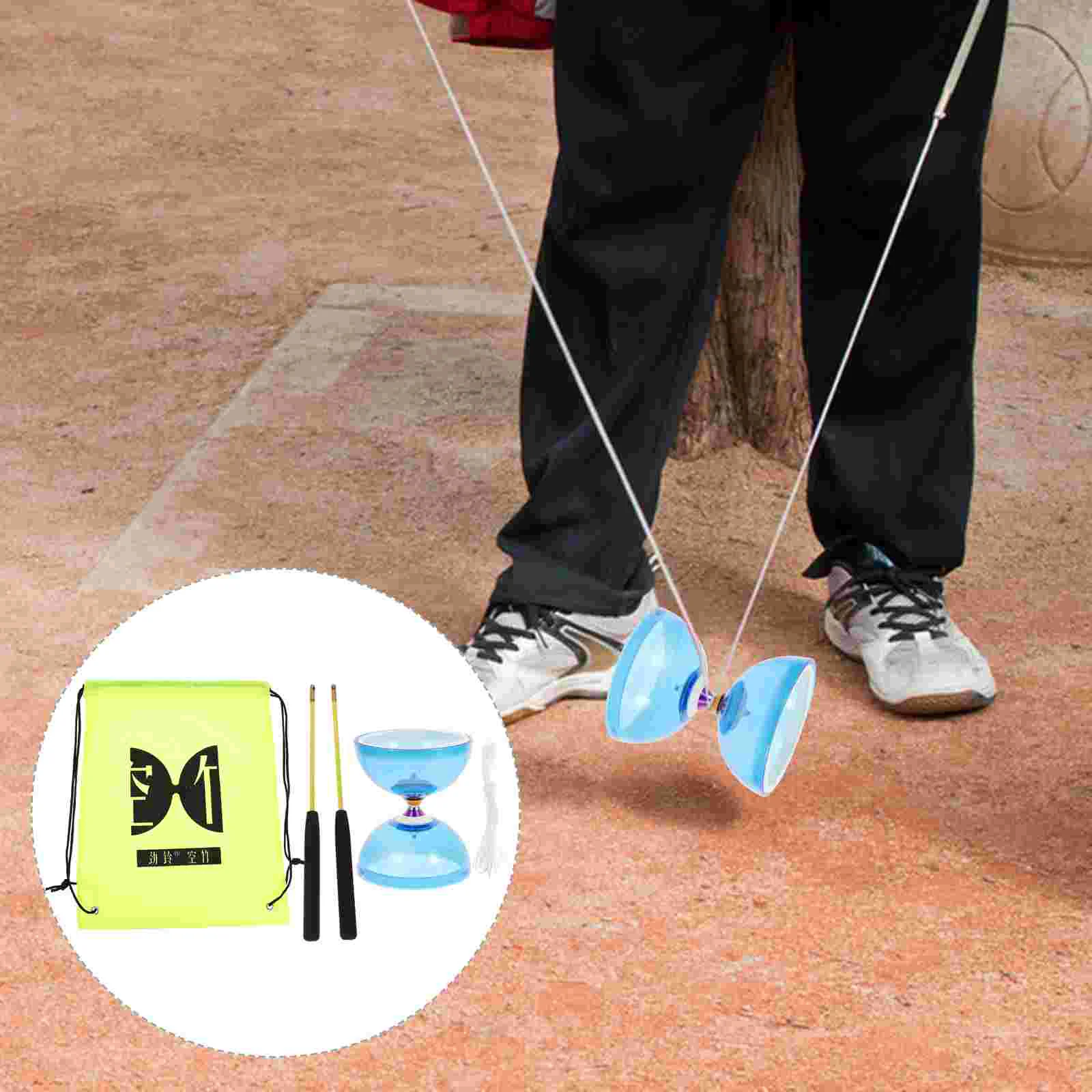 Double Wheel Diabolo Toy Crystal Bearing Kids Beginners Chinese YoYo Juggling Trick Diabolo Hobby Collectibles Yoyo