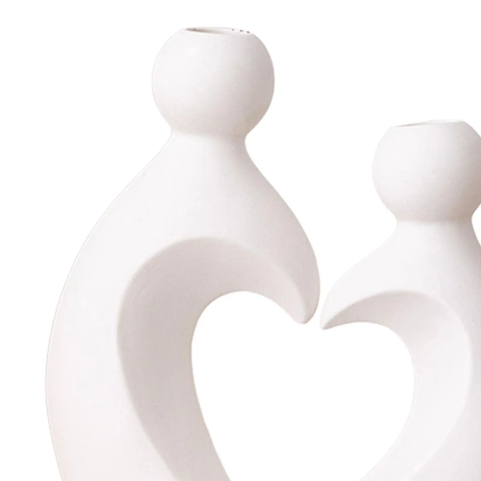 2x Flower Vases Collectible Valentine's Day Decoration Decorative Lover Figurines for Office Desk Cabinet Home Living Room