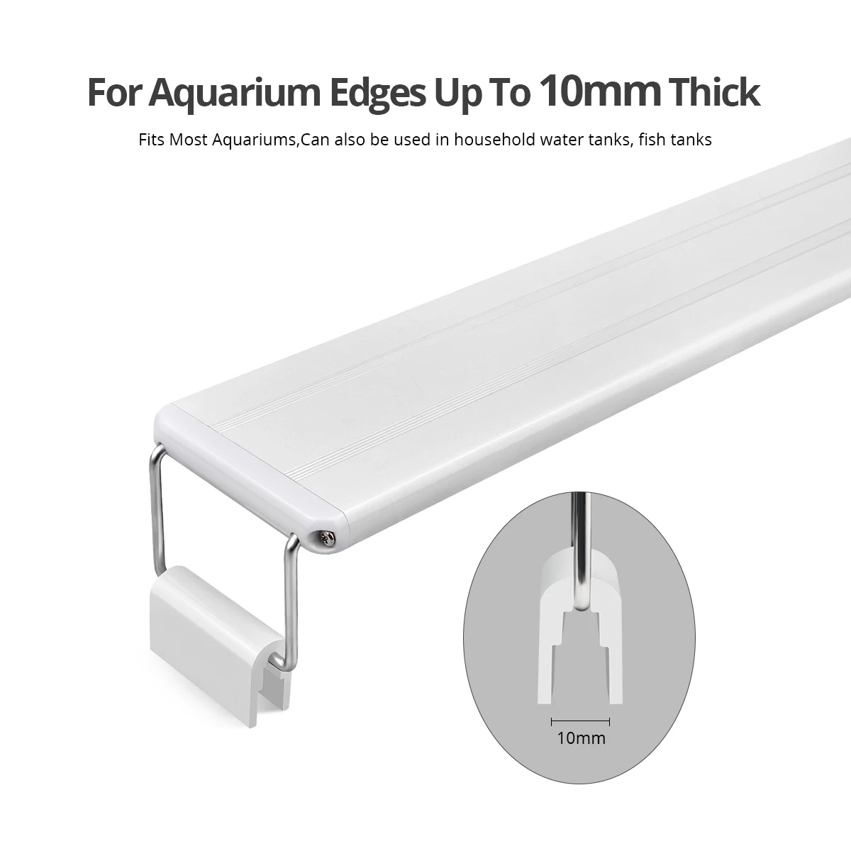 Aquarium led light Super Slim Fish Tank Aquatic Plant Grow Lighting Waterproof Bright Clip Lamp Blue LED 18-72cm for Plants 220V