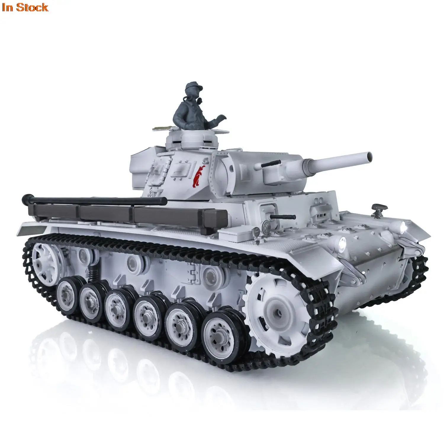 1/16 2.4G Heng Long 7.0 Panzer III H RC FPV Tank 3849 360° Turret Gearbox Metal Barrel Smoke Unit BB Pellets Army Toys TH17371 2