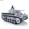 Heng Long 1/16 Snow 7.0 Plastic German Panzer III H RTR RC Tank 3849 360° Turret White Smoke Unit BB Shooting Toys Boy TH17372 2