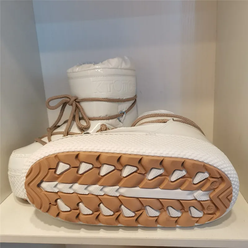 Warme Winter-Schneestiefel mit runder Zehenpartie und Plateausohle - True Deals Club