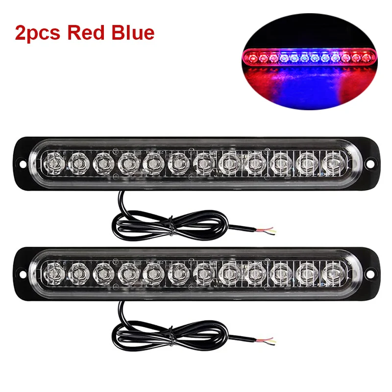 2Pcs Red Blue