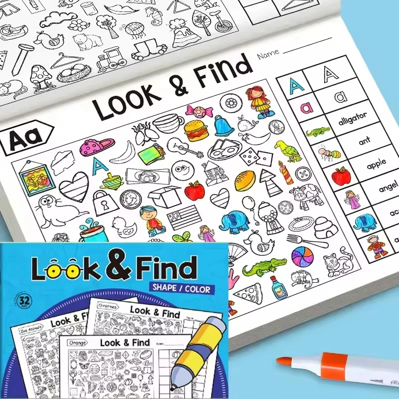 Interactive Look and Find Coloring Adventure for Kids - Boost Visual Perception and Focus
