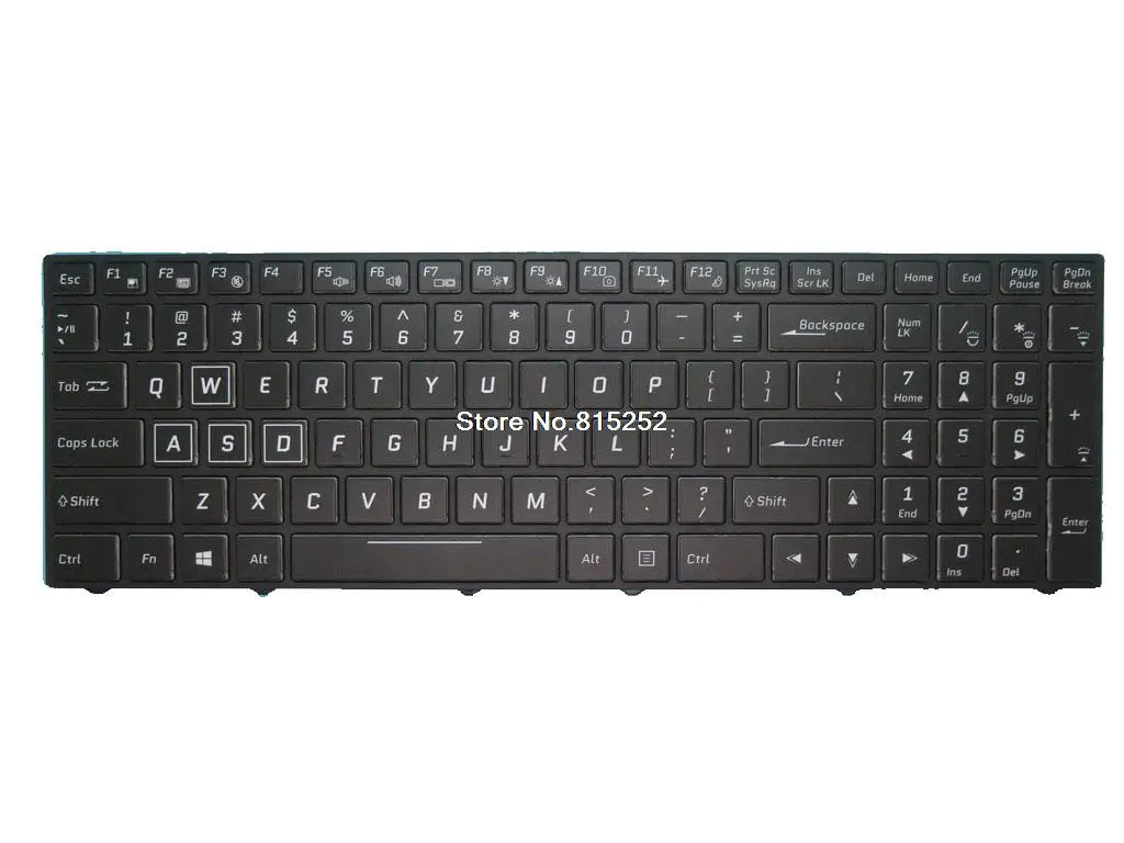 

Клавиатура для ноутбука One GameStar Ultra 17 дюймов с подсветкой Новая черная с рамкой Соединенные Штаты США/Германия GR