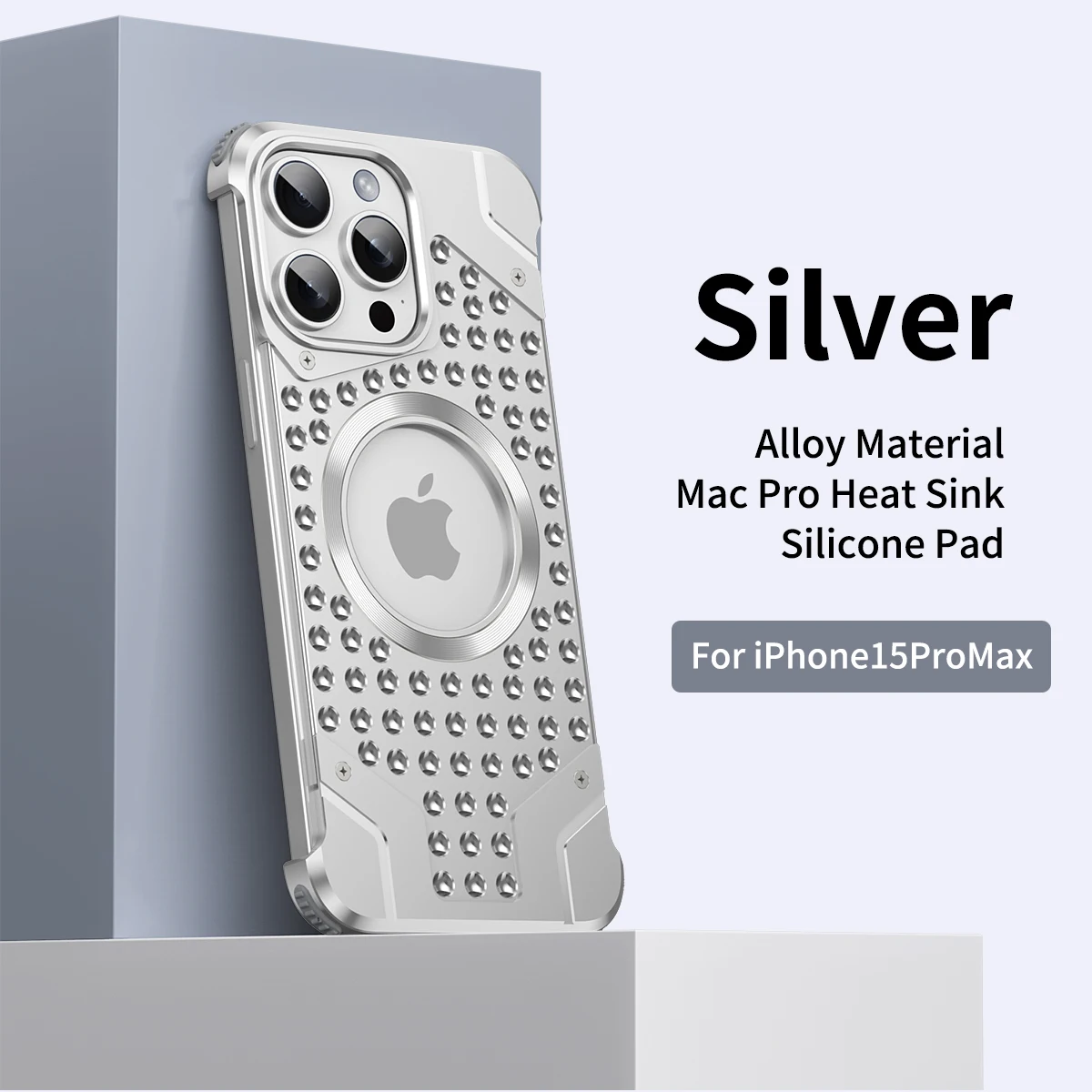 LUXERY Manyetik Alüminyum Metal Telefon Kılıfı Isı Dağıtıcılı Iphone 15 14 13 Pro Max - SKY COVER
