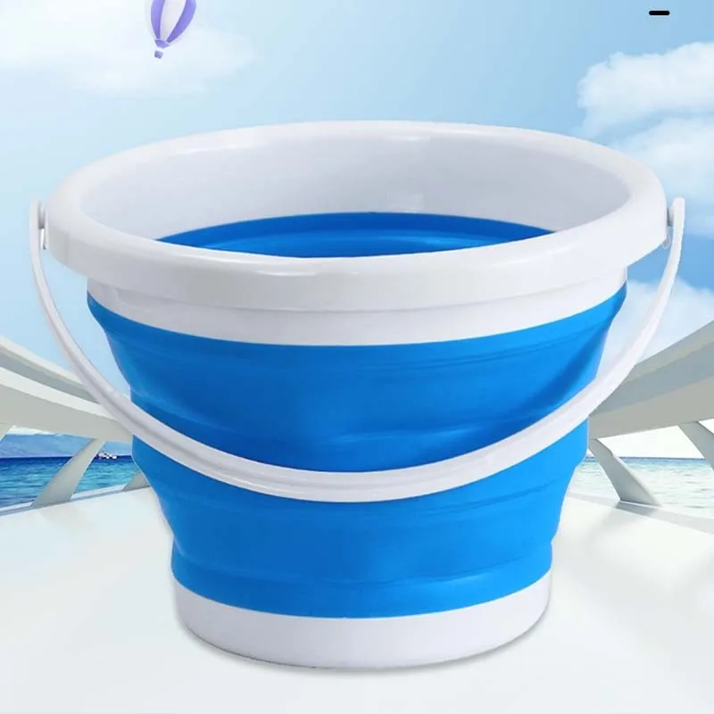 5L Collapsible Silicone Bucket Portable & Versatile Washing Clothes Fishing Car Washing Outdoor Activities folding bucket
