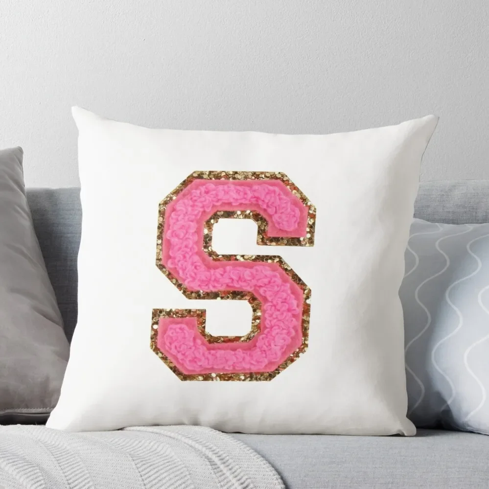 

hot pink “s” patch Throw Pillow Sofa Covers Cushions For Sofa