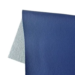 Litchi Print Leather Fabric Roll - Waterproof Synthetic Sheet for DIY Crafts and Sewing Projects (4 sapphire blue)