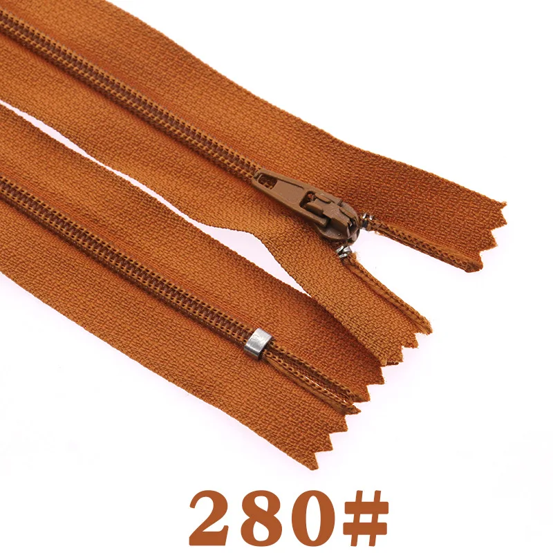 Variety Pack of Nylon Coil Zippers – 10-Piece Set, Assorted Sizes and Colors for Tailoring and Crafting