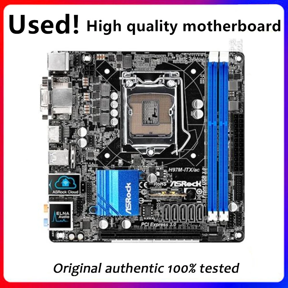 H97I Itx Mini Per Scheda Madre Desktop Asrock H97M-Itxac H97 Lga 1150 Per Core I7 I5 I3 Sata3 Usb3.0 Scheda Madre Usata Originale