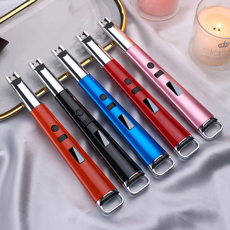 

Pulse Plasma Arc Lighter Kitchen Windproof Long Electric Lighter USB Rechargeable Candle BBQ Stove Outdoor Camping Ignition Gun