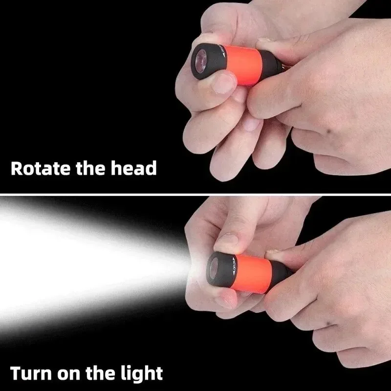 Ultra-Compact Waterproof USB Rechargeable LED Keychain Flashlight for Home and Outdoor Adventures
