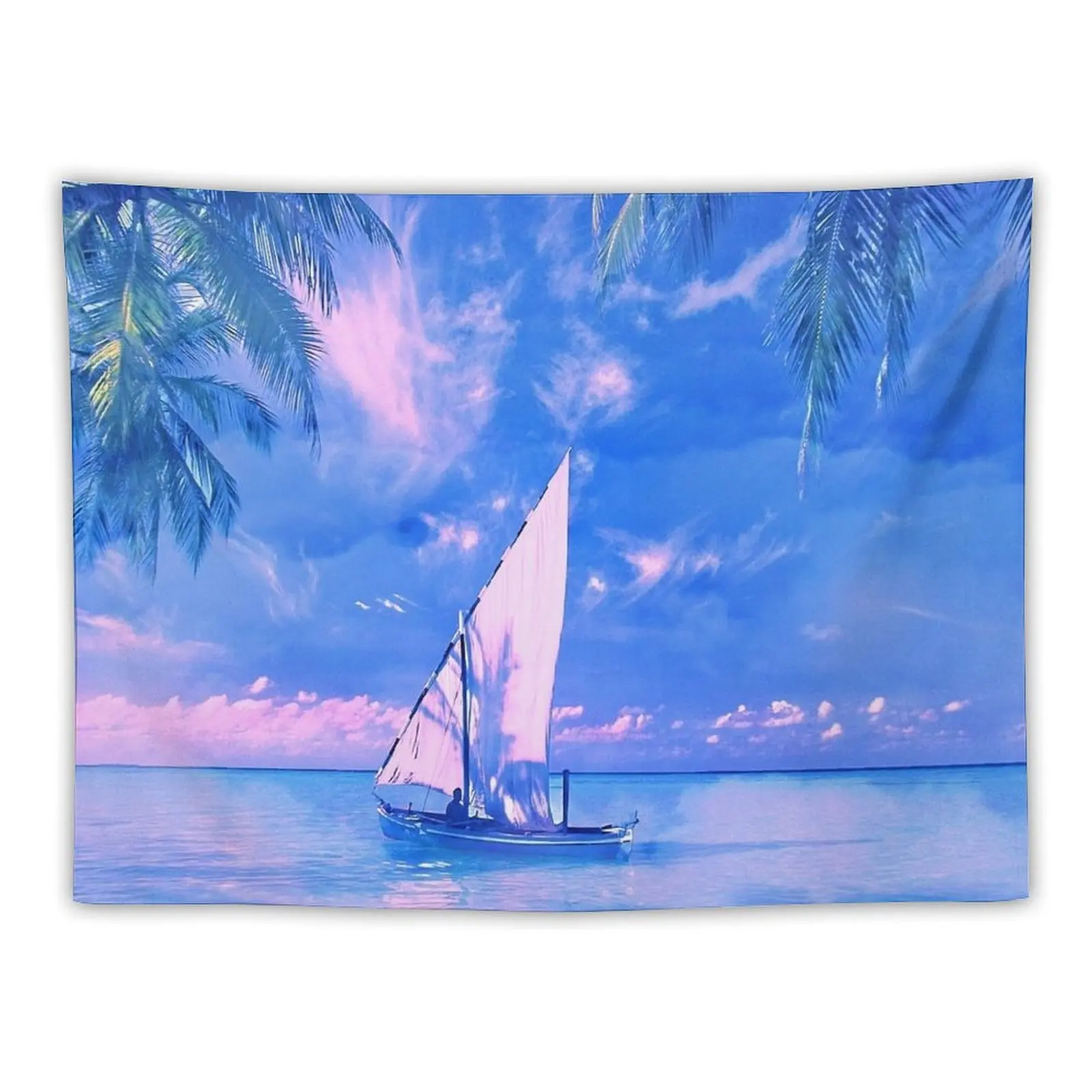 

Tropical yachting Tapestry Room Decore Aesthetic Cute Decor Anime Decor Wall Decor Tapestry