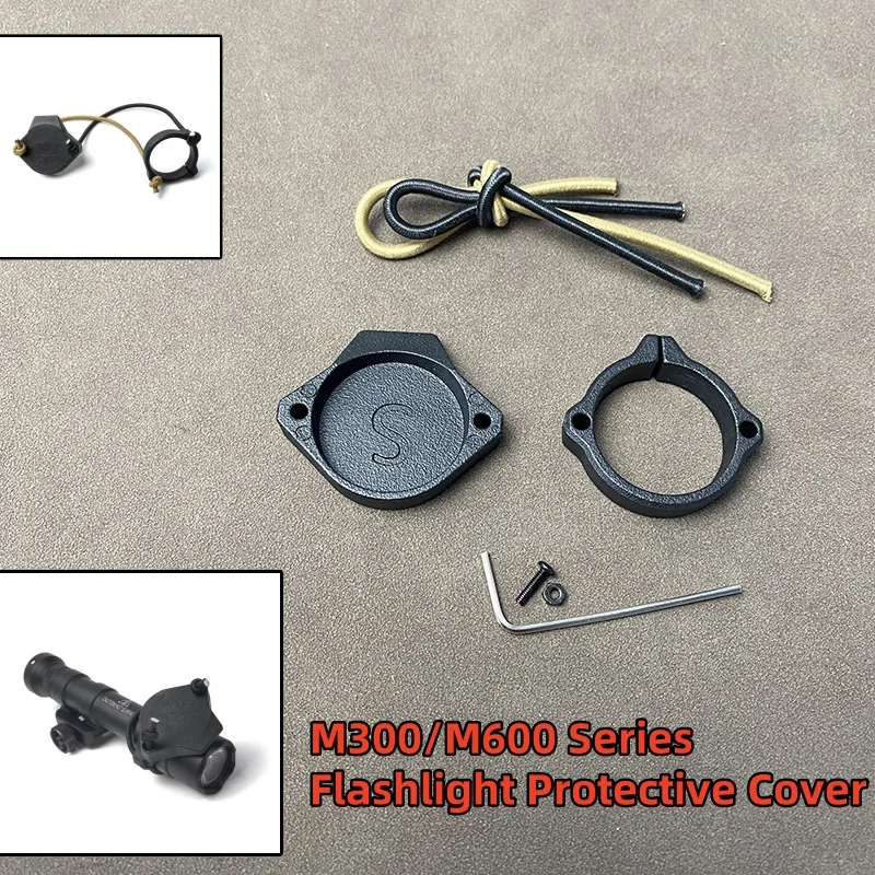 Flashlight Protective Lens cover Weapon Light Cap for SF M300/M600 Rein 1.0/2.0 Modlite Fit 1.125in/1.25in/1.45in
