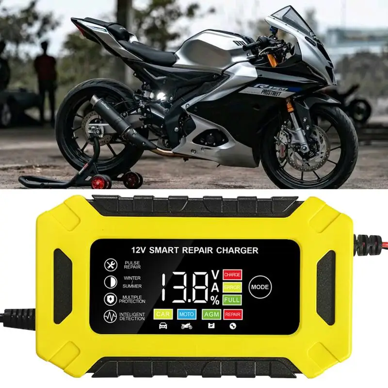 Car Battery Charger 12V 6A Automatic Smart Charger Vehicle Battery