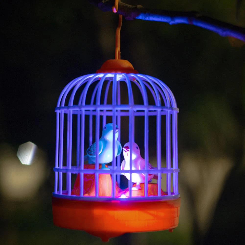 Talking Electric Bird Inductive Sound Control Birdcage Simulation Funny Toy Novelty Gift Birdcage Voice Educational Toy Kid Gift 3