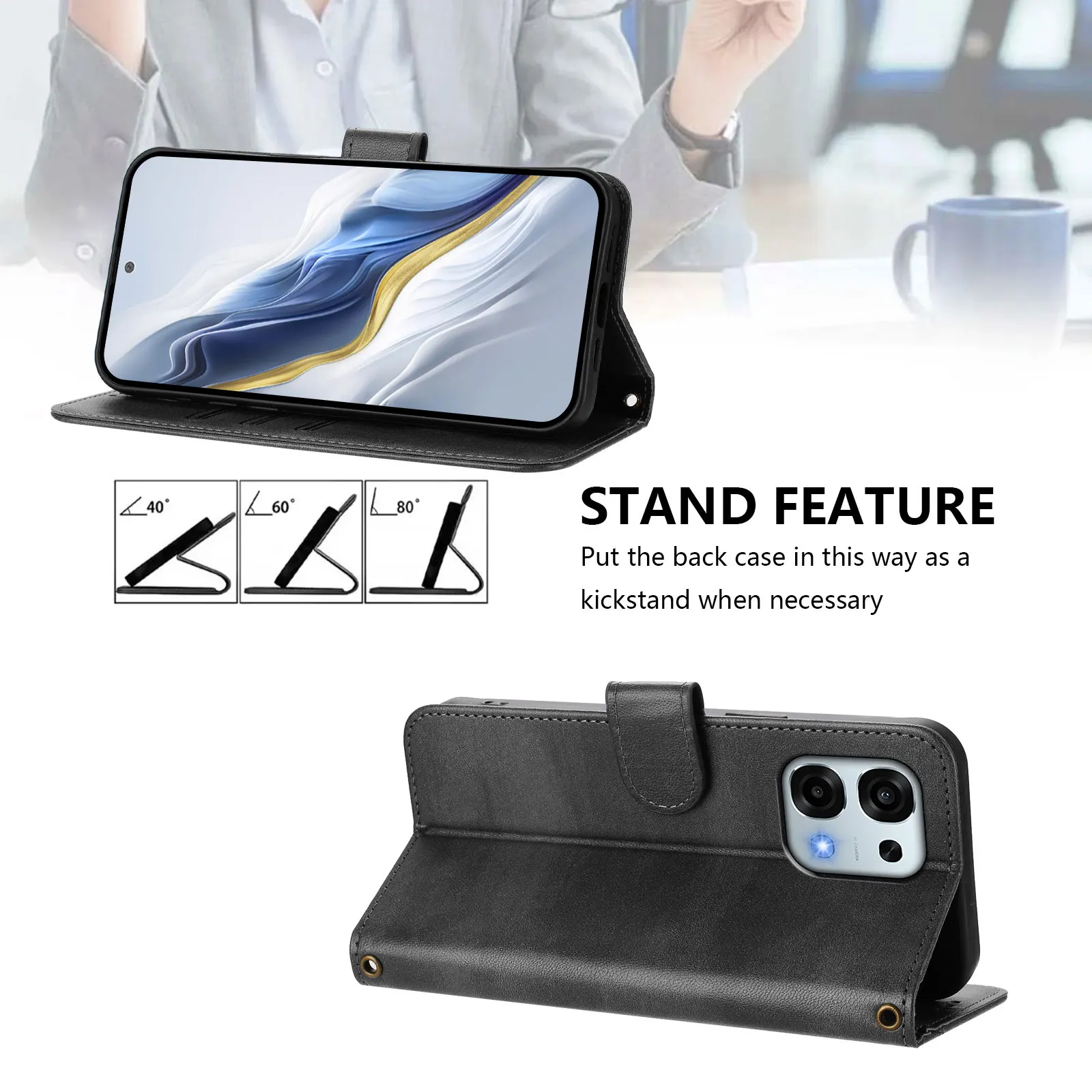 Vintage Leather Shockproof Magnetic Wallet Phone Case