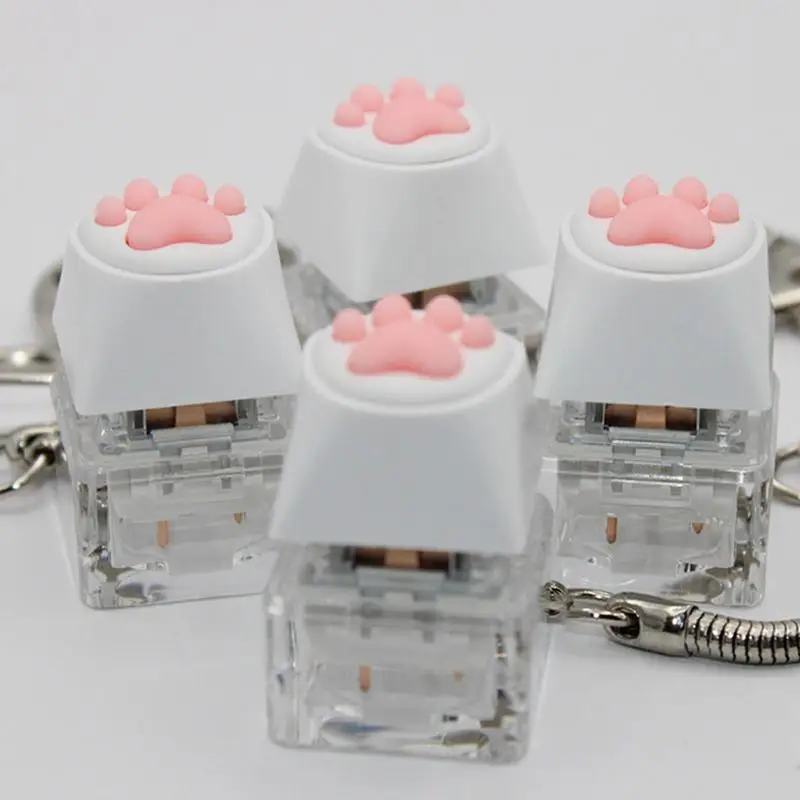 Keycap Fidget Keychain Toy Silicone Small Safe Multifunctional Sensory Toys Relaxing Supplies for Station Outdoor 3