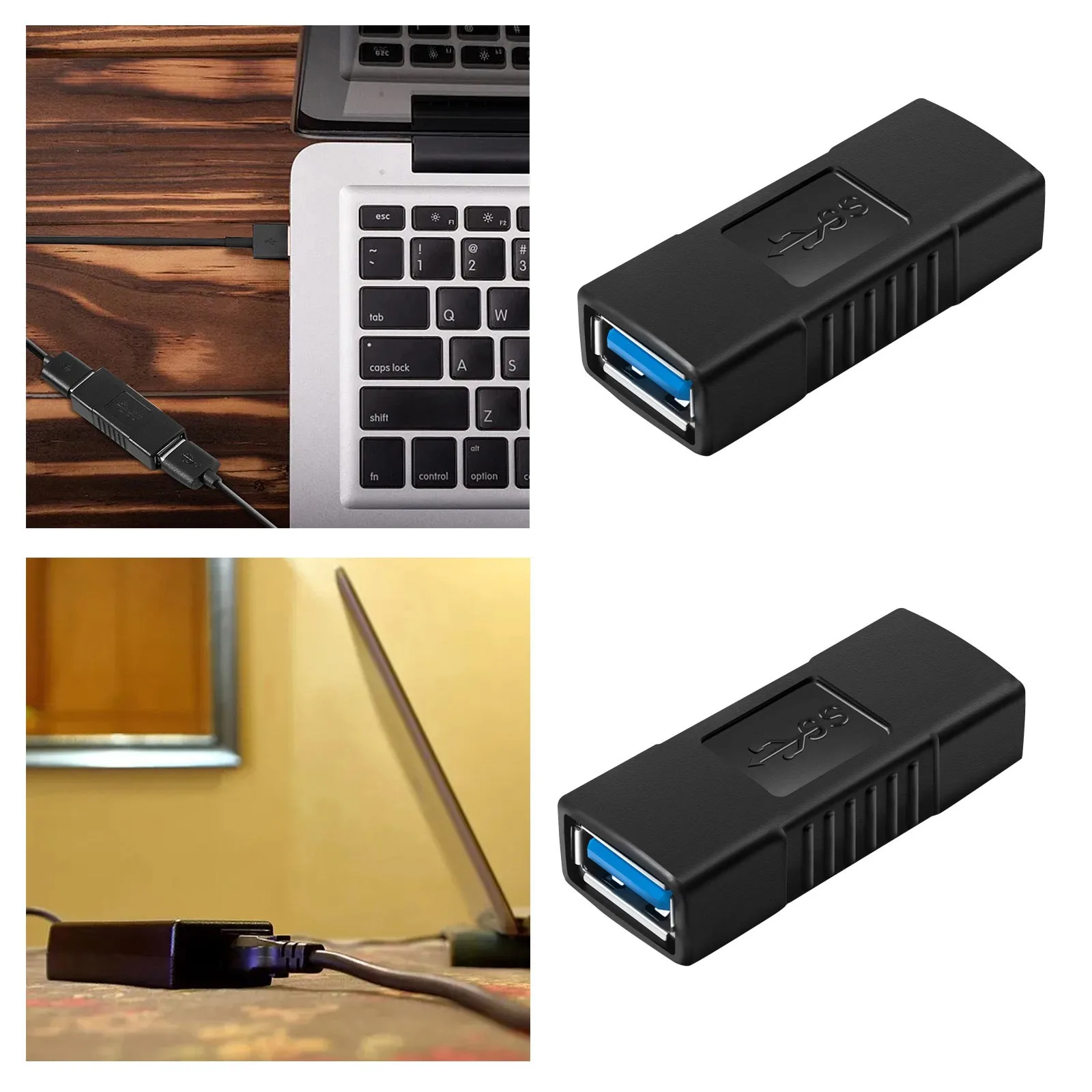 

Высокоскоростной Переходник USB 3,0, переходник «гнездо-гнездо», USB-удлинитель, соединительный конвертер для кабелей ноутбуков и компьютеров