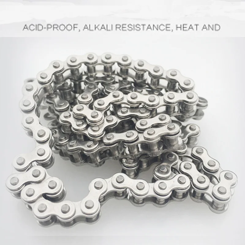 Short Pitch Roller Chain Industrial Transmission Chain 304 Stainless Steel 1/4"25H04C 05B RS35 06C 06B3/8" RS40 08A 08B1/2"