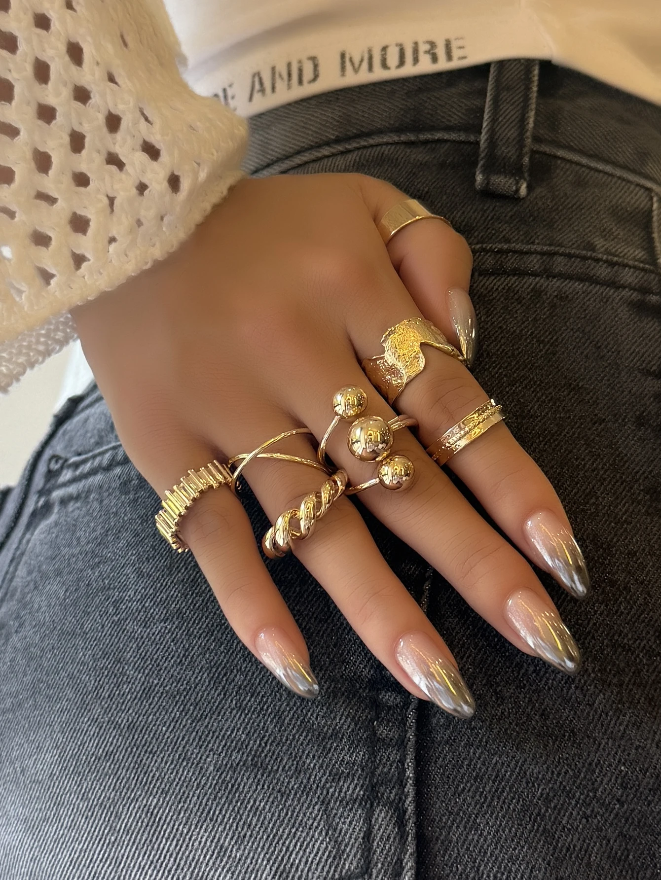 Punk Ring Set Jewelry for Women