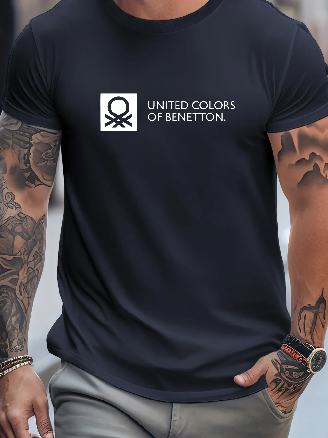 Men's T-shirt - Casual and Fashionable Short-sleeved T-shirt - High-end Summer Quick-drying T-shirt - Daily Commuting Men's Shir - 3