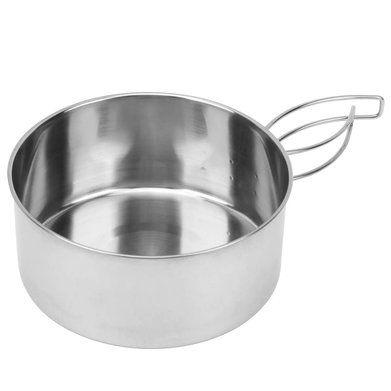 5/6 Piece Set Outdoor Camping Cookware Set Stainless Steel Foldable Cooking Pots Pans Household Cookware Hiking Picnic