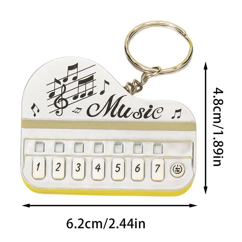 Playable Piano Keychain Creative Piano Keychain With Lights And Sounds Musical Instrument Keychain Toy Gift For Kids Piano