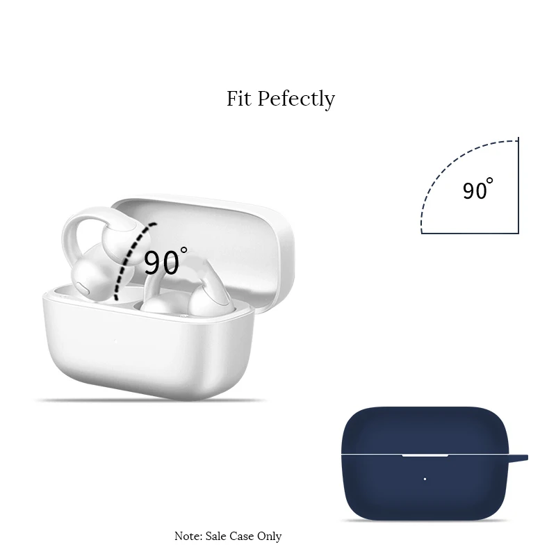 Shockproof Silicone Earbud Case with Carabiner - Slim Protective Cover