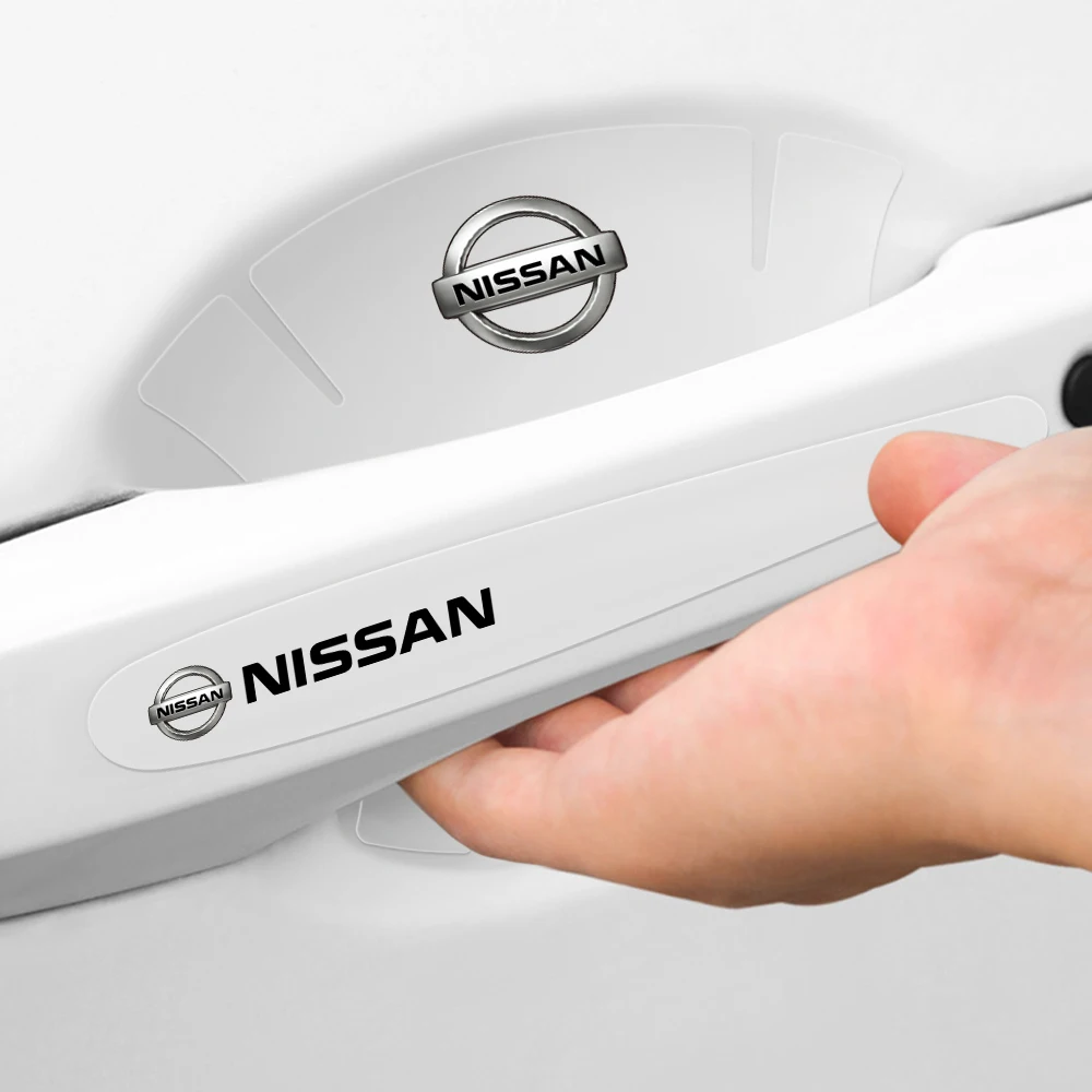 Car Door Handle Bowl Sticker Transparent Anti-scratch Protector 4/8Pcs For Nissan X-trail Qashqai Nismo car sticker protector