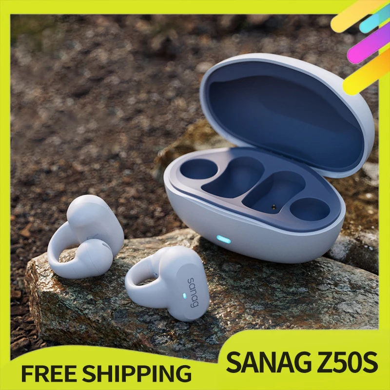 

Sanag Z66 Pro Headphones Open Ear Ows Wireless Bluetooth Earhook Earphone Hifi Earbuds Hd Ai Call Noise Reduction Earphones