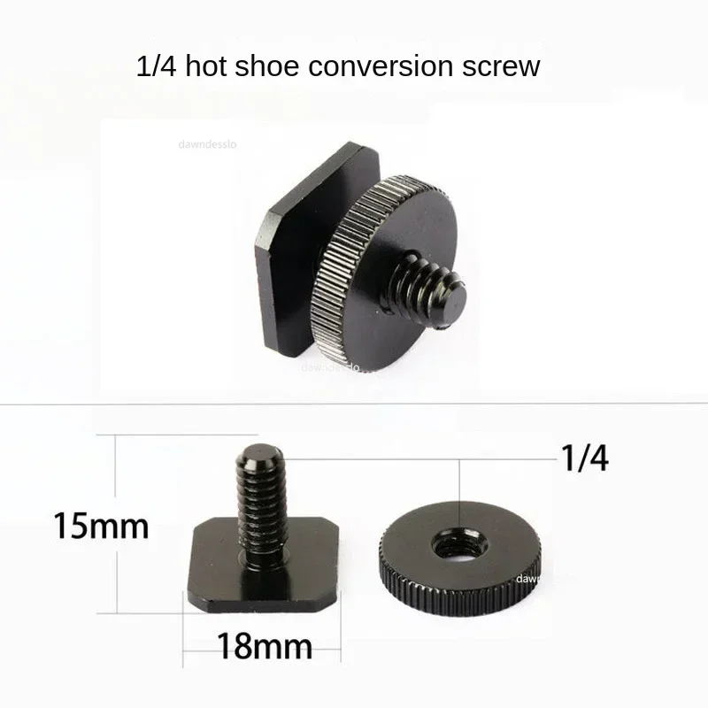 1/4 Hot Shoe Mount Phone Holder Dual Nut Cold Shoe Adapter Bracket For GoPro Hero Accessories For Canon Sony Nikon DSLR Camera