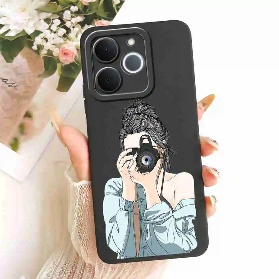 Cat Painted Soft Silicone Phone Case - Stylish Protective Back Cover Shell
