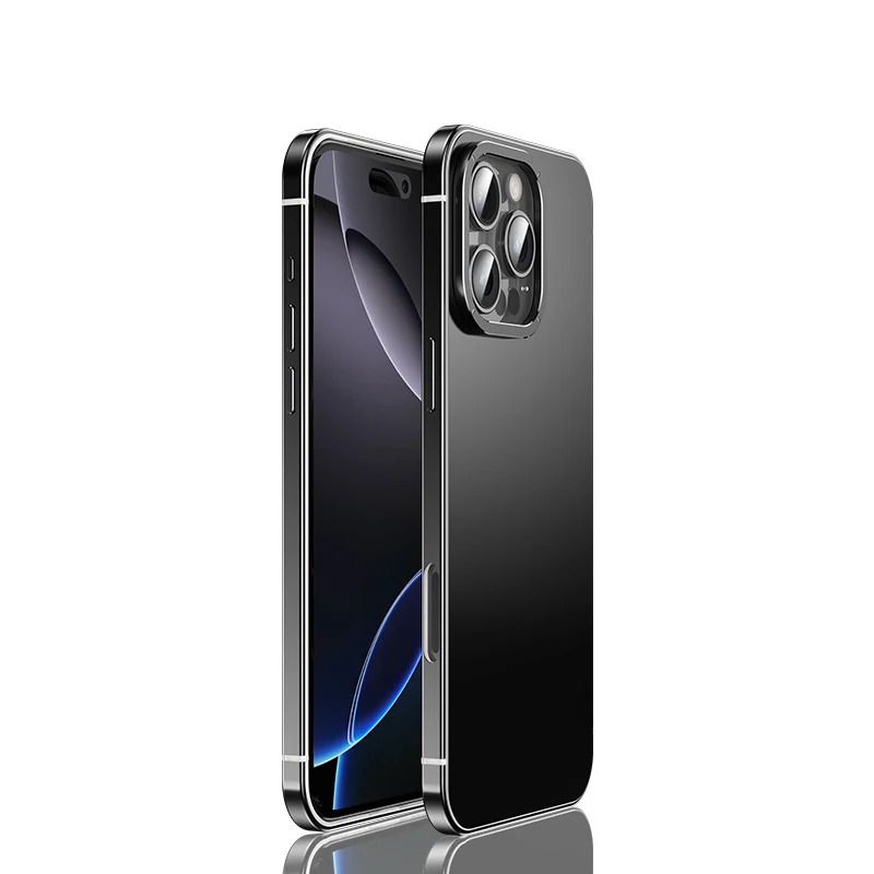 iPhoneアクセサリー STEEL CASE IPhone用ステンレススチールケース,フルカメラプロテクター
