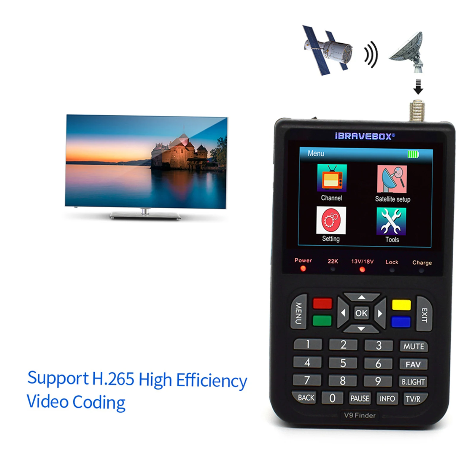 V9 Finder Digital Satellite Finder LCD Satellite Digital Signal Meter Meter