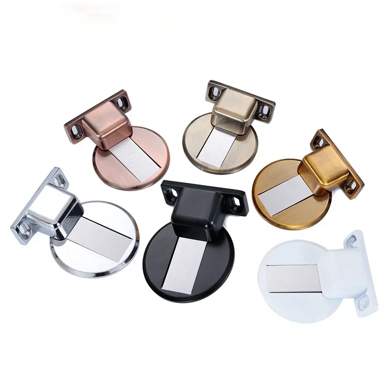 Door Stopper Magnetic Door Stopper Magnet Door Stops Stainless Steel Door Stopper Magnetic Holder Toilet Glass Hidden Doorstop Furniture Hardware