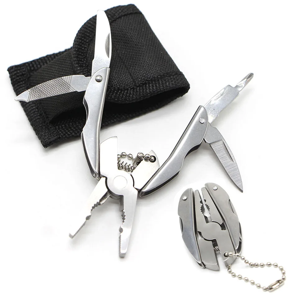 

7 in 1 Survival Pliers Outdoor Camping Equipment Multitool Knife Ring Keychain Screwdriver Travel Multi Tools Supplies Pliers