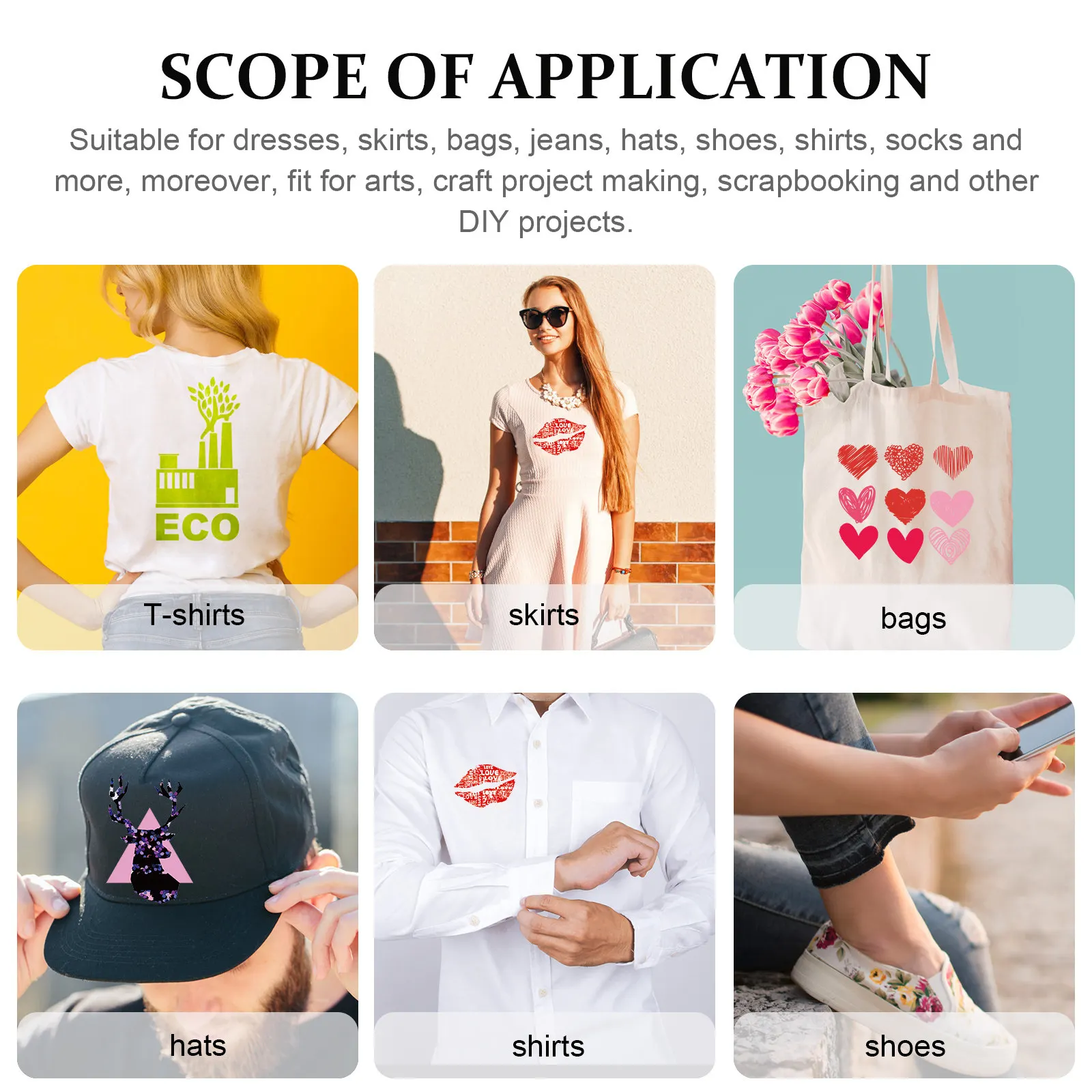 100매 열전사 용지 잉크젯 프린터용 개인 맞춤형 티셔츠, 모자, 가방용 다리미 전사 용지 DIY 선물용