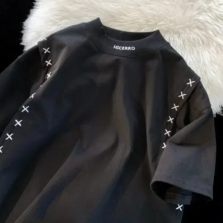 Sewing X Korean Style Streetwear Design Sense Splicing T