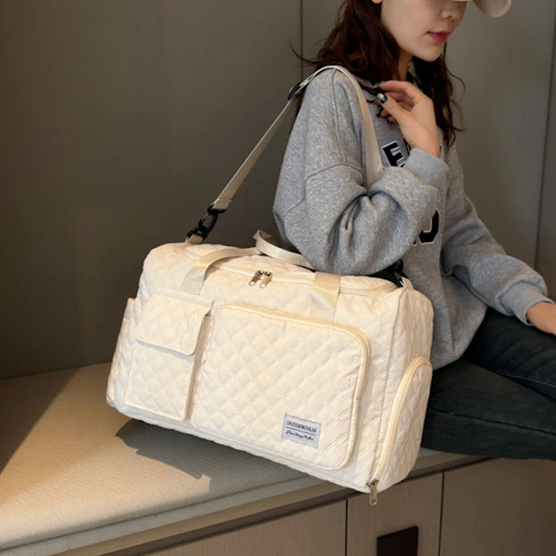 Borse da viaggio alla moda Borse da viaggio di grande capacità Borse da viaggio da donna per uomo Borsa da palestra sportiva impermeabile a spalla per esterni - immagine 2