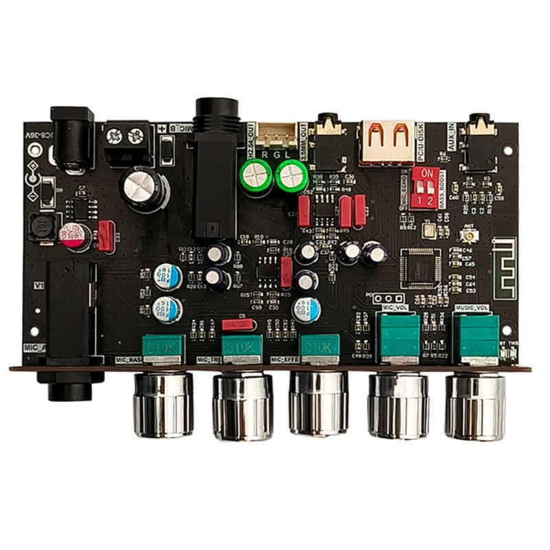 DAM H1 노래방 리버브 보드 전면 효과 마이크, 블루투스 USB 디코딩 보드