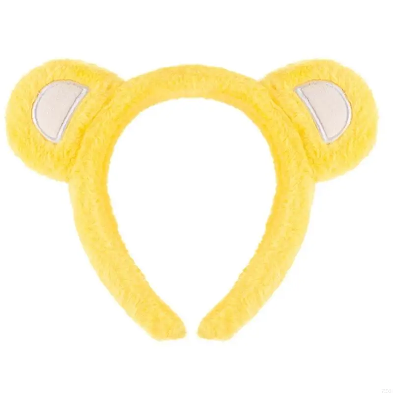 Cerchietto per capelli con orecchie di orso in peluche stile cartone