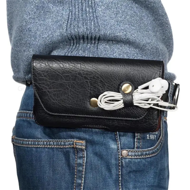 Leather Pouch Phone Case For Xiaomi Redmi Note 12 Pro Plus Holster Flip Case Belt Clip Waist Bag For Redmi Note 11R 9 10 Pro Max