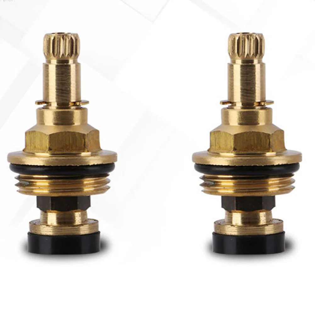Brass Faucet Tap Valve Spool Faucet Cartridge Hot And Cold Water Spool G1/2 Bsp 20-Tooth Cartridge Valve Bathroom Accessories