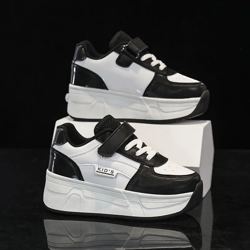 Kids Roller Skate Shoes Children 2 Wheels Boys Girls Parkour Deformation Running Outdoor Fashion Detachable Skating Shoes Casual