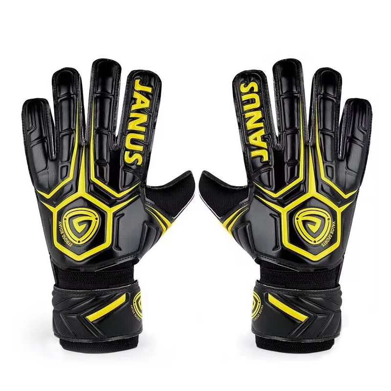 A pair of latex anti-slip and wear-resistant football goalie gloves 8/9/10 size football gloves